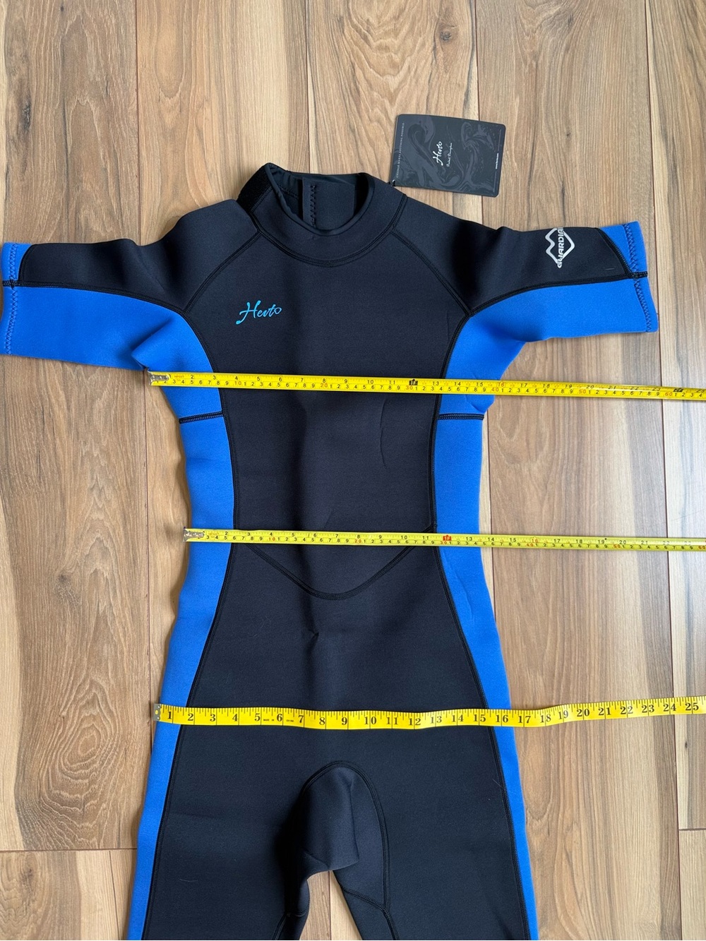 NWT Hevto Guardian Shorty Wetsuit Size XS Blue - Picture 7 of 8